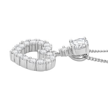 RADIANTA GRA zertifiziert Moissanit (D-VVS) Schmuckset ca. 45 cm 925 Silber rhodiniert ca. 1.05 ct