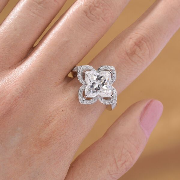 D'Joy Moissanit Ring 925 Silber rhodiniert (Größe 17.00) ca. 5,93 ct image number 3