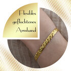 Zartes geflochtenes vergoldetes Armband image number 4