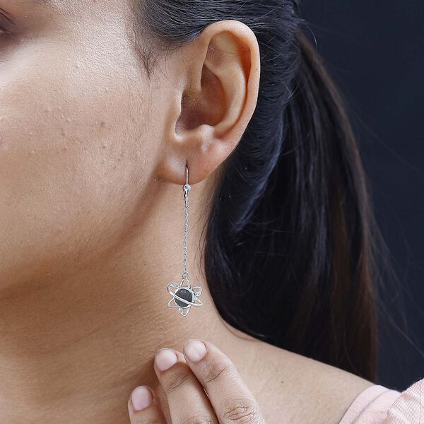 Meteorit und Zirkon Ohrringe - 5,94 ct. image number 3