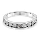 Diamant Half Eternity Ring 925 Silber platiniert (Größe 17.00)