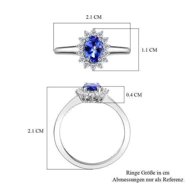 AA Tansanit und Moissanit Ring - 0,95 ct. image number 6