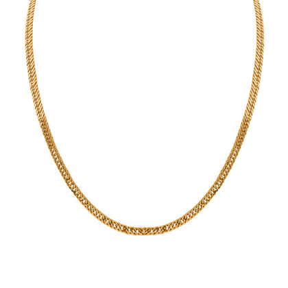 Italienische 925 Silber vergoldet Kette, ca. 50 cm, ca. 15,16g