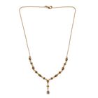 Natürliche, goldene Tansanit und Zirkon-Halskette, 45cm - 6,34 ct. image number 3