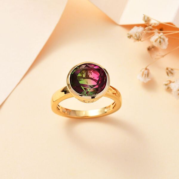 Wassermelonen Quarz Triplett Ring - 4,23 ct. image number 2