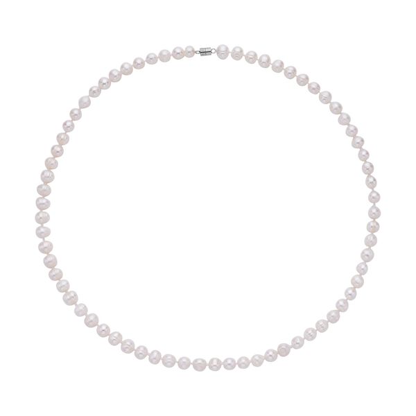 Wei&szlig;e S&uuml;&szlig;wasser Perlen Halskette, 60 cm - 246 ct.