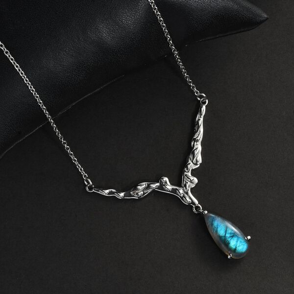 Labradorit Halskette, 45 cm - 6,16 ct. image number 3