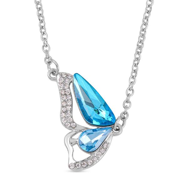 Blauer Kristall Schmuckset  Legierung image number 5