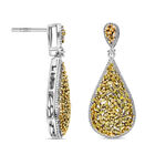 Gelber und Weißer Diamant Ohrringe 925 Silber platiniert ca. 1,00 ct image number 1