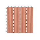 11er-Set Terrassendielen Fliese aus WPC mit Falzung, Braun