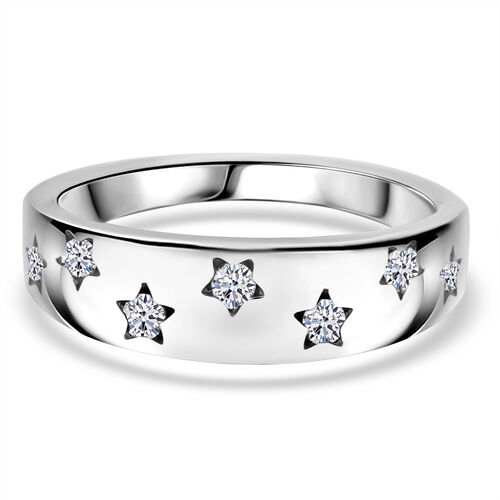 LUXURIANT DIAMOND- SI-GH Labor Diamant Ring, 925 Silber platiniert - 0,20 ct. image number 0