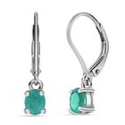 AAA Kagem Sambischer Smaragd Ohrringe 925 Silber rhodiniert ca. 0,65 ct.