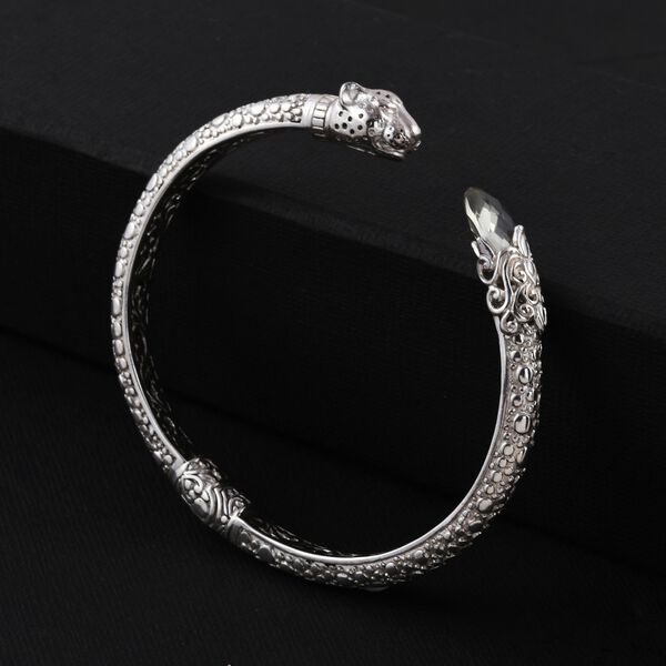 Royal Bali Kollektion- Grüner Prasiolith-Armreif, 19 cm - 3,60 ct. image number 2