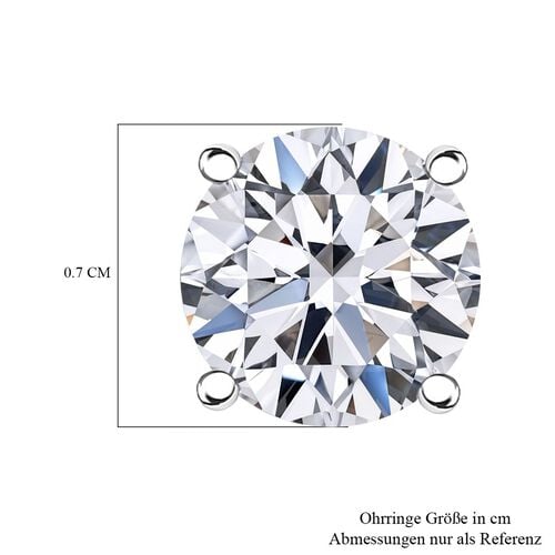 Lab Grown Diamant IF Ohrringe 950 Platin ca. 2,00 ct. image number 6