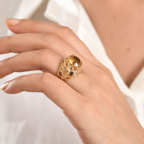 GP Trionfo Kollektion - Citrin Ring 925 Silber 750 Gelbgold Vermeil (Gr&ouml;&szlig;e 18.00) ca. 6.71 ct image number 2