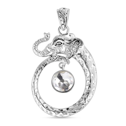 Royal Bali - Moissanit Elefant Anhänger 925 Silber ca. 0.83 ct image number 0
