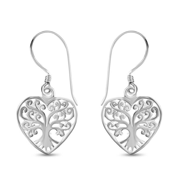 Royal Bali Kollektion- Lebensbaum Herz Ohrringe image number 0