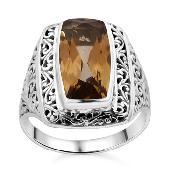 Royal bali - Citrin Ring, 925 Silber (Gr&ouml;&szlig;e 16.00) ca. 7.93 ct