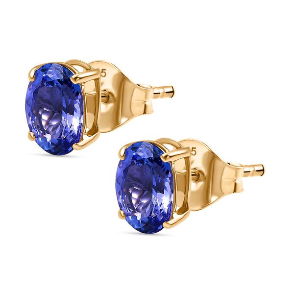 AAA Tansanit Ohrringe in 585 Gold - 2,23 ct. image number 4