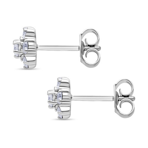 LUXURIANT DIAMOND- SI Labor Diamant Ohrringe, 925 Silber platiniert - 0,50 ct. image number 2