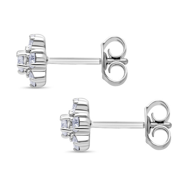 LUXURIANT 0,50 ct. SI Labor Diamant Ohrringe, 925 Silber platiniert image number 2