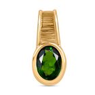 Natürlicher Chromdiopsid Anhänger 925 Silber 750 Gelbgold Vermeil ca. 1.01 ct