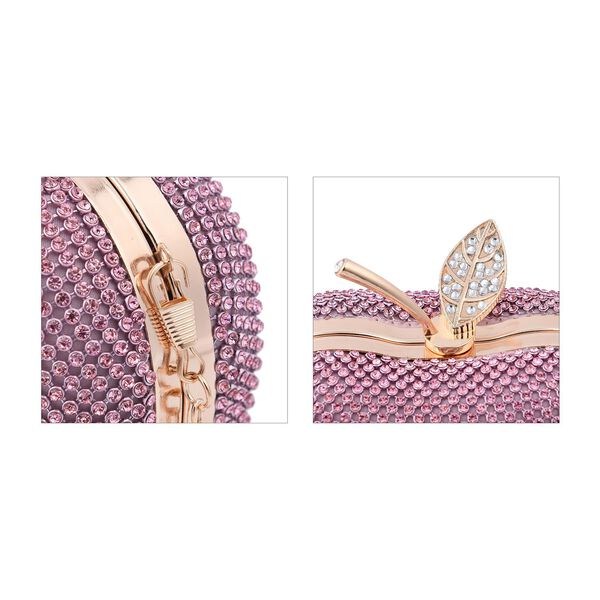 Apple-Clutch mit Kristallverzierung, 15x11,5 cm, Lavendel image number 7