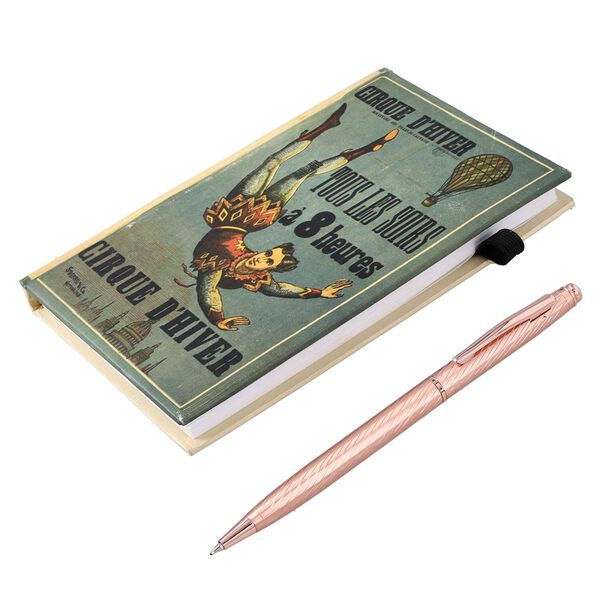 Notizbuch mit Kupfer Kugelschreiber, Zirkus Muster image number 8
