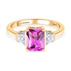 LUXURIANT DIAMANT - AAA Lab Created Rosa Saphir, Lab Grown Diamant Ring 585 Gold (Größe 17.00) ca. 2,26 ct