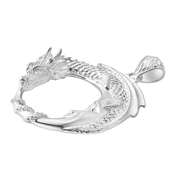 Royal Bali - 925 Silber Drachen mit Mond Anh&auml;nger 8,50g image number 3