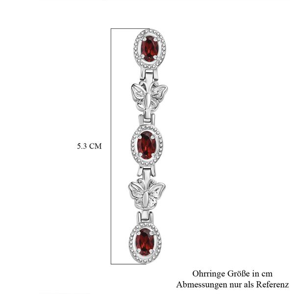Rote Granat Ohrringe - 3,34 ct. image number 7