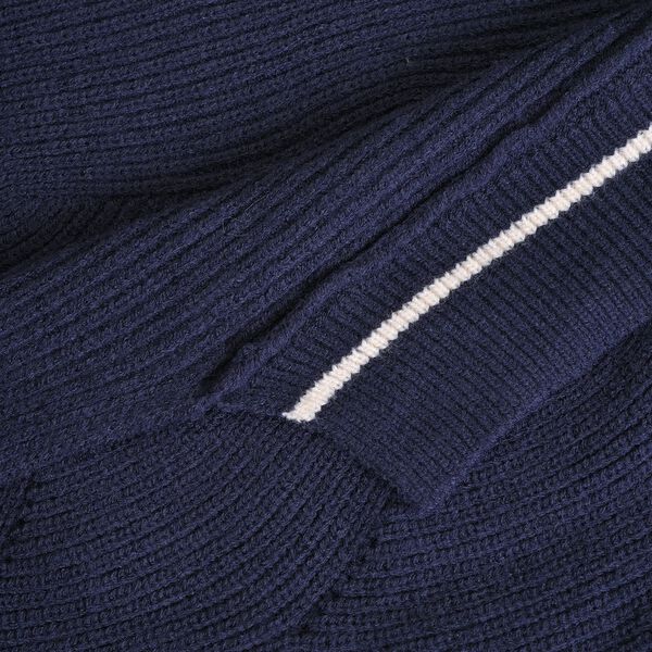 Longline Offener Cardigan, blau image number 4