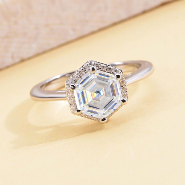 Art-d&eacute;co-&Auml;ra Moissanit Ring image number 7