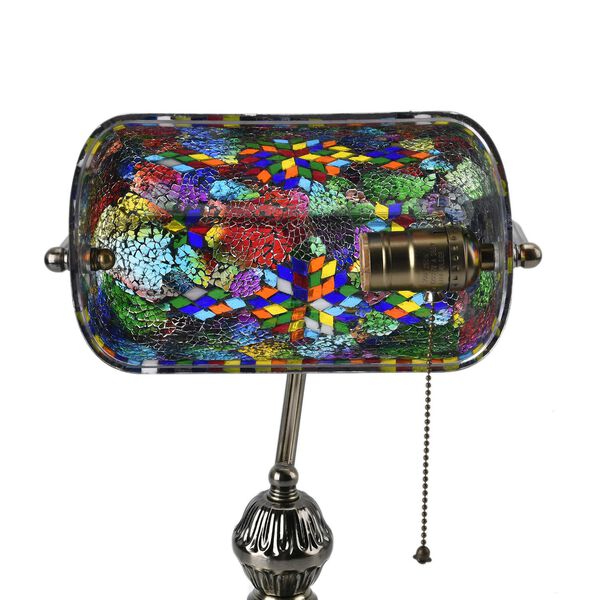 Mosaik Tischlampe, grün/rot image number 8