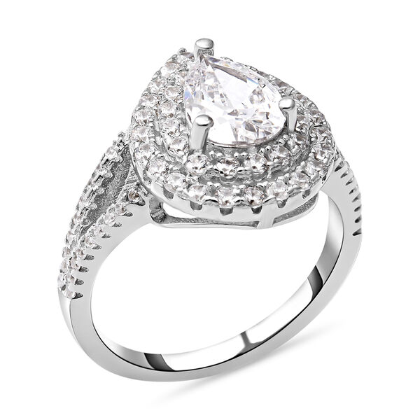 Lustro Stella - Wei&szlig;er Zirkonia-Ring, 925 Silber rhodiniert  ca. 3,16 ct image number 2