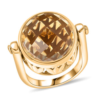 EVER TRUE Citrin Ring Nickelfreies Messing (Gr&ouml;&szlig;e 17.00) ca. 12,41 ct