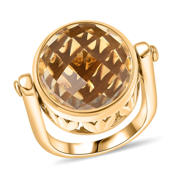 EVER TRUE Citrin Ring Nickelfreies Messing (Gr&ouml;&szlig;e 17.00) ca. 12,41 ct image number 3