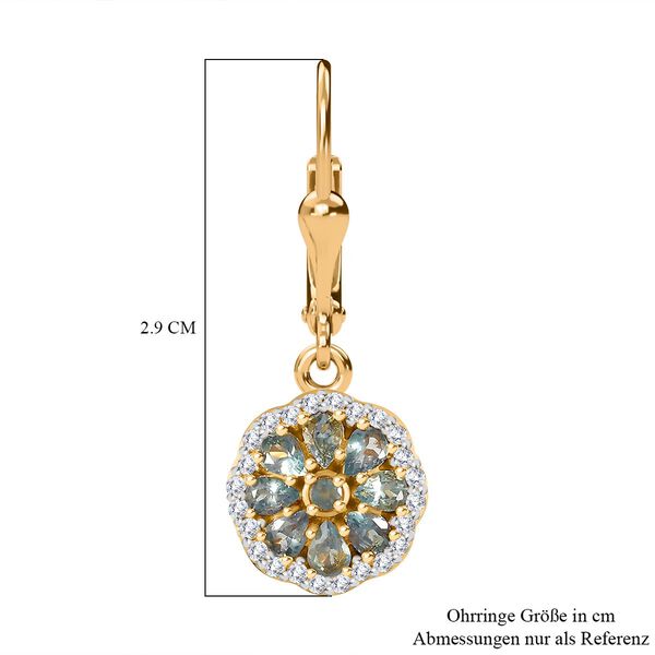 Alexandrit  und Moissanit Ohrringe - 1,55 ct. image number 6