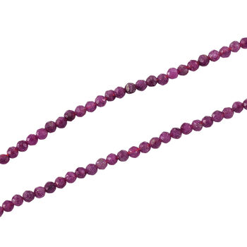Ceylon Rubin Halskette ca. 45 cm 316L Edelstahl ca. 28.00 ct
