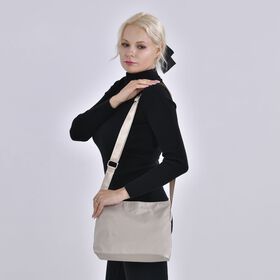 Sencillez - Crossbody Handtasche mit Schultergurt, Schwarz