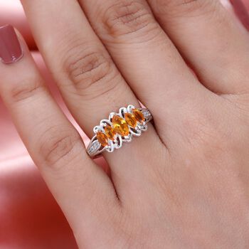 Salamanca Feueropal und Zirkon-Ring - 0,66 ct.