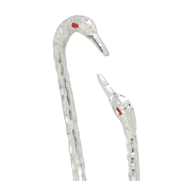 2er Set Deko Schw&auml;ne aus Aluminium, 8x4x34 und 7x3x30 cm, Silber image number 6