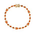 AA Salamanca Feueropal Armband ca. 19 cm 925 Silber 750 Gelbgold Vermeil ca. 3,75 ct.