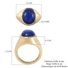 Lapis lazuli Solitär Ring 925 Silber 585 Vergoldet image number 6