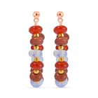 Mehrfarbige Edelsteine Ohrringe, Messing ca. 59.90 ct