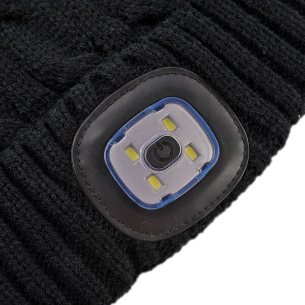 Beanie M&uuml;tze mit LED-Kopflichtfunktion, Schwarz image number 8
