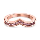 Lila Spinell Ring, 925 Silber Roségold Vermeil (Größe 20.00) ca. 0.51 ct