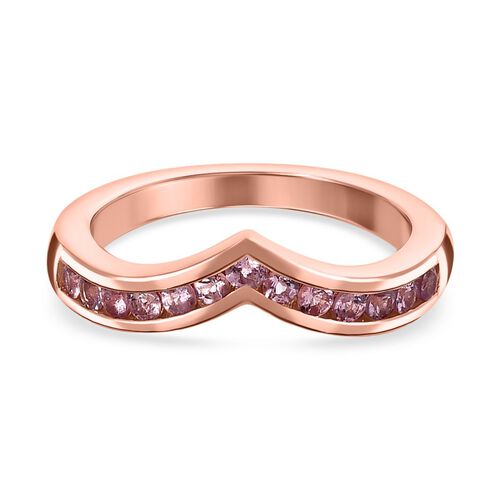 Lila Spinell Ring, 925 Silber Roségold Vermeil (Größe 20.00) ca. 0.51 ct image number 0