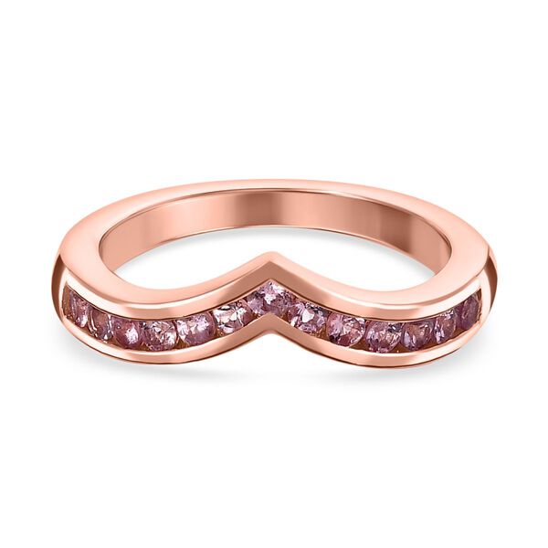 Lila Spinell Ring, 925 Silber Roségold Vermeil (Größe 20.00) ca. 0.51 ct image number 0