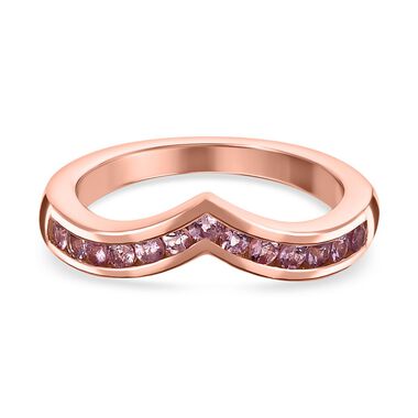 Lila Spinell Ring, 925 Silber Roségold Vermeil (Größe 20.00) ca. 0.51 ct